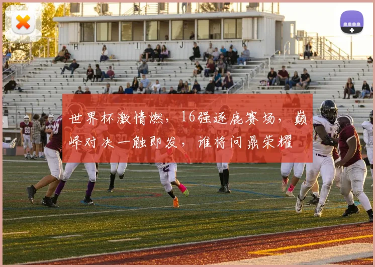 世界杯激情燃，16强逐鹿赛场，巅峰对决一触即发，谁将问鼎荣耀